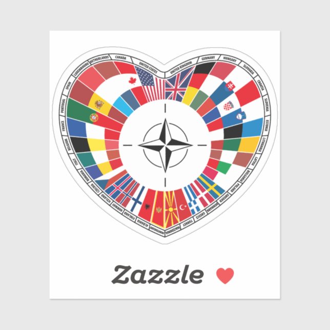 NATO Flag Atlantischer Vertrag Aufkleber (Blatt)