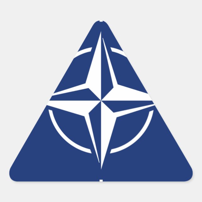 NATO Flag Dreieckiger Aufkleber (Vorderseite)