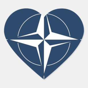 NATO Flag Herz-Aufkleber
