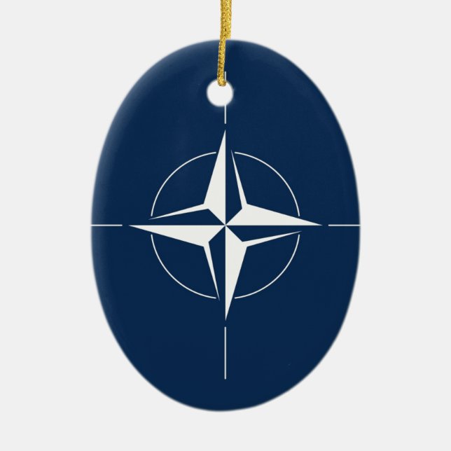 NATO Flag Keramik Ornament (Vorne)
