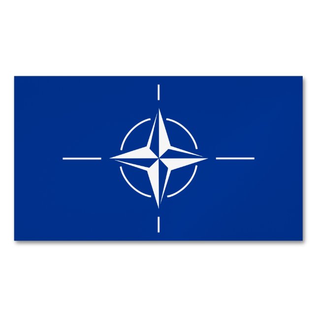 nato flag North Atlantic Treaty Organization Allia Magnetische Visitenkarte (Vorderseite)