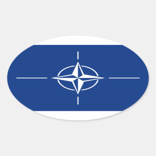 NATO Flag Ovaler Aufkleber