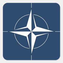 NATO Flag Quadratischer Aufkleber