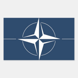 NATO Flag Rechteckiger Aufkleber