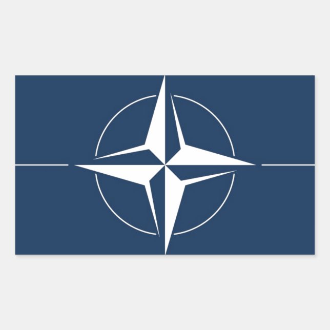 NATO Flag Rechteckiger Aufkleber (Vorderseite)
