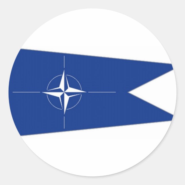 NATO Flag Runder Aufkleber (Vorderseite)