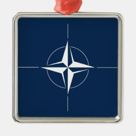 NATO Flag Silbernes Ornament
