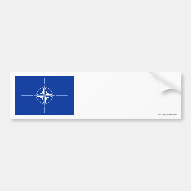 NATO-Flagge Autoaufkleber (Vorne)