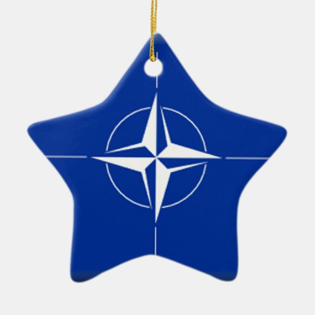 NATO-Flagge Keramikornament (Vorne)
