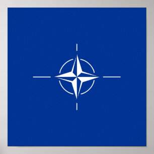 NATO-Flagge Nordatlantikvertragsorganisation Allia Poster