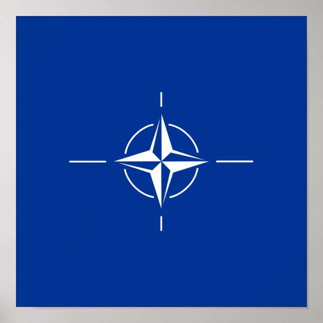 NATO-Flagge Nordatlantikvertragsorganisation Allia Poster (Vorne)