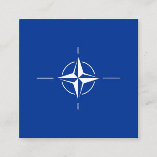 NATO-Flagge Nordatlantikvertragsorganisation Allia Quadratische Visitenkarte