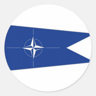 NATO-Flagge Runder Aufkleber