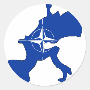 Nato-Flaggenplan Runder Aufkleber