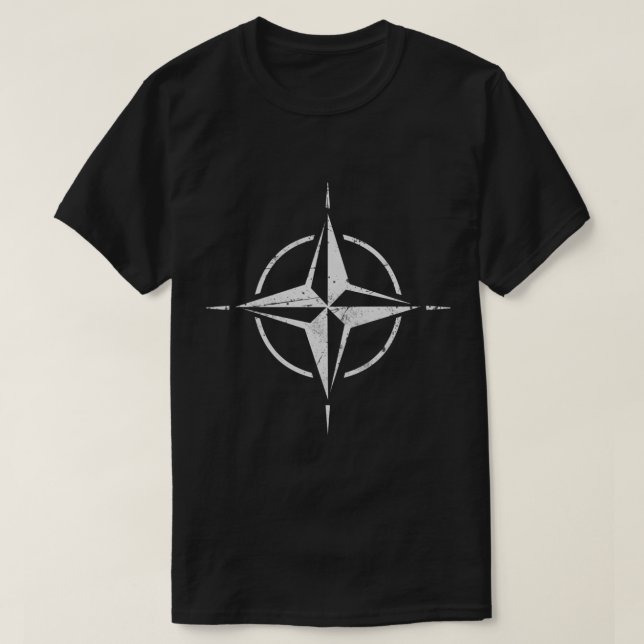 NATO-OTAN-Flaggensymbol Western der militärischen  T-Shirt (Design vorne)