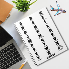 NATO Phonetische Alphabete, Schwarze Briefe, Perso Notizblock