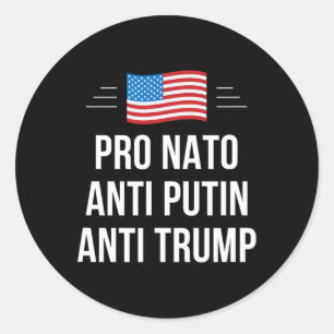 Nato - Putin - Anti Trump - Runder Aufkleber