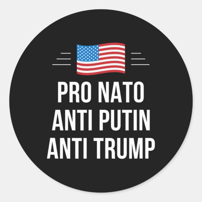 Nato - Putin - Anti Trump - Runder Aufkleber (Vorderseite)