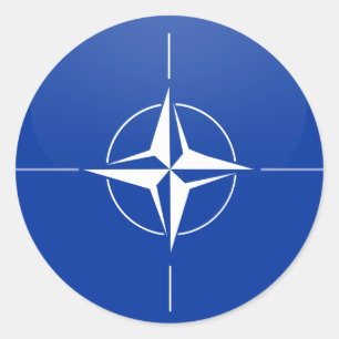 NATO-Qualität Flaggen-Kreis Runder Aufkleber