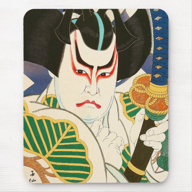 Natori Shunsen Bando Hikosaburo 36 Kabuki Mousepad (Vorne)