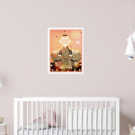 Natosha, das Zeichen der Elefantensäulenwand Poster