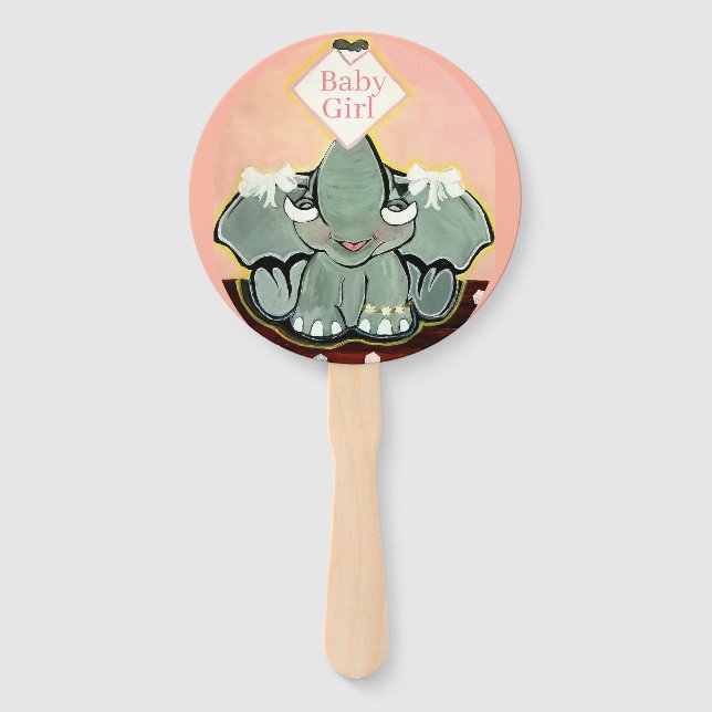 Natosha, die Elefanten-Speller-Handfans Fächer (Vorderseite)