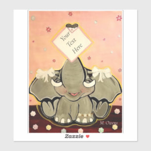 Natosha, The Elephant 8" x 8" Contour Stickers Aufkleber