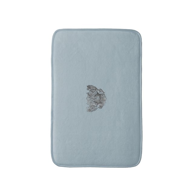 Nattier-blue Angel – Coat of arms – Emblem Badematte (Vorderseite Vertikal)