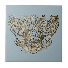 Nattier-blue Angels – Coat of arms – Emblem Fliese