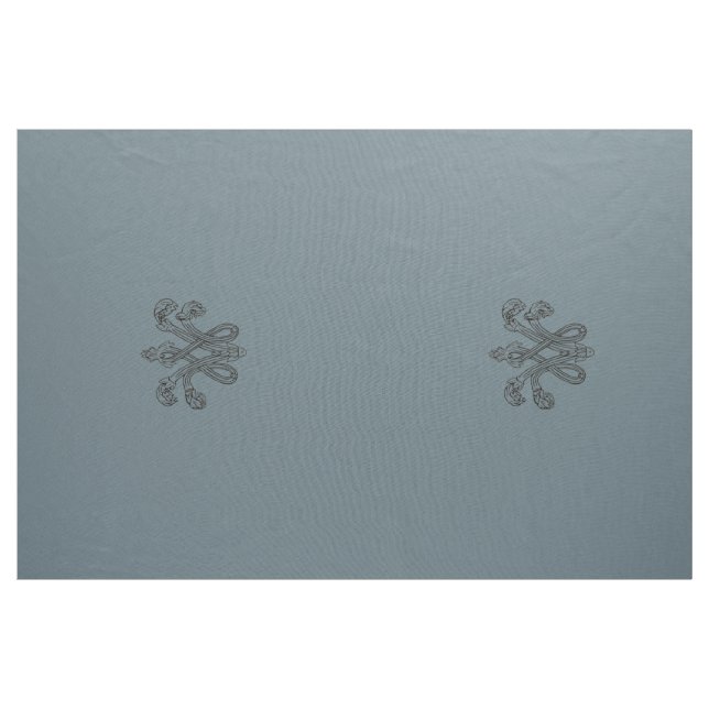 Nattier-blue Marie Antoinette initial upholstery Stoff (Yard (91,4 cm))