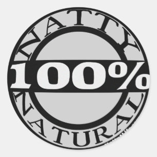 Natty natürliches runder aufkleber