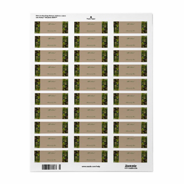 Natur-Alleskönnende Personalisierte Etiketten (Vorne)