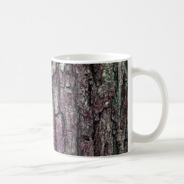 Natur-alte Kiefern-Barke lila Kaffeetasse (Rechts)