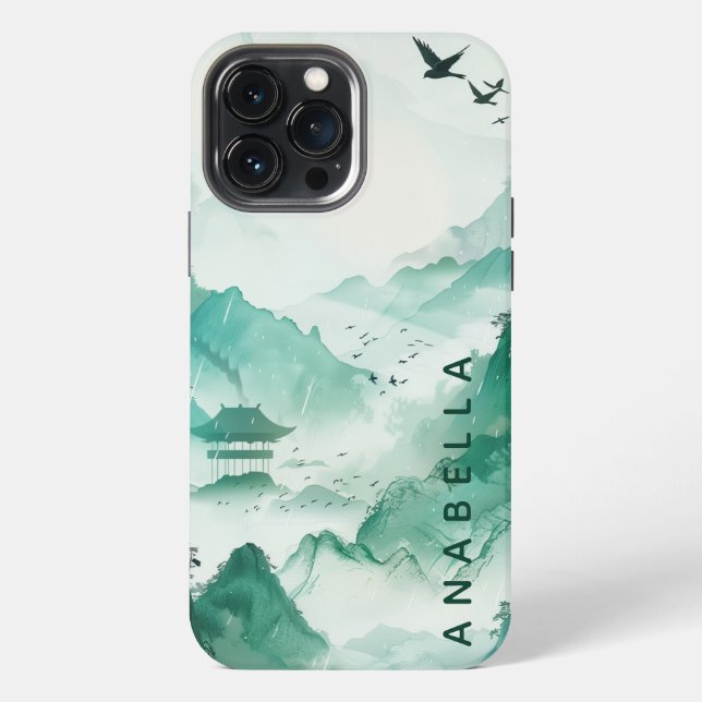 Natur Art I Individuelle Name iPhone Hülle (Rückseite)