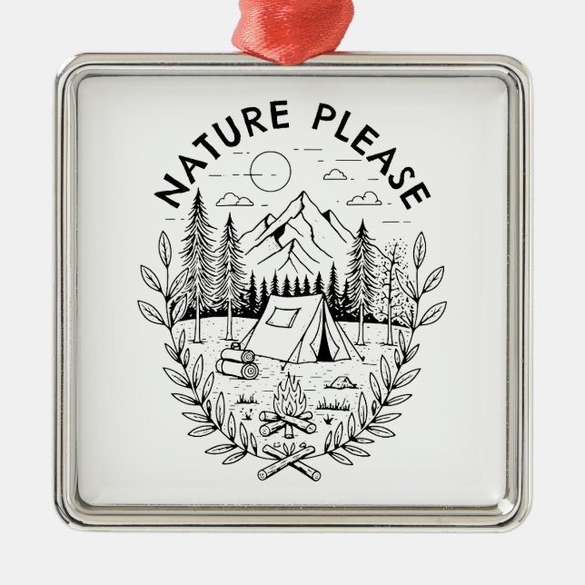 Natur bitte ornament aus metall (Vorne)