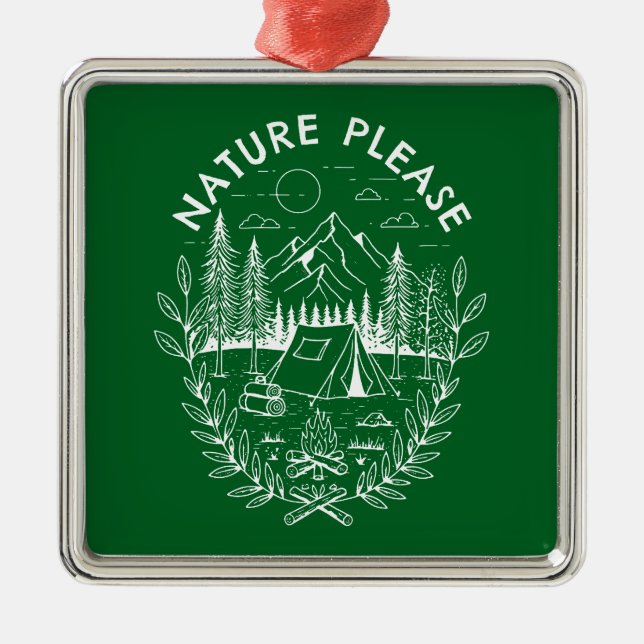 Natur bitte ornament aus metall (Vorne)
