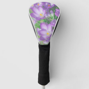 Natur Blassfarbene Lila Pastelle Crocus Blume Blüt Golf Headcover