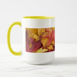 Natur Blätter Herbst Fall Baum Blatt Farbige Kunst Tasse
