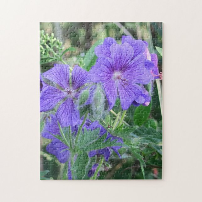Natur, Blume, Sommer, lila, Blüte, Puzzle (Vertikal)