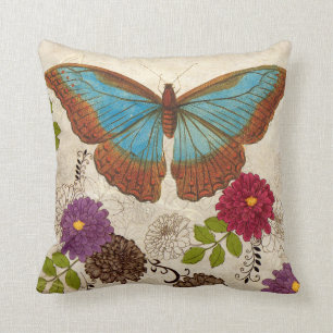 Natur-BlumenBlumen-Schmetterlingthrow-Kissen Kissen