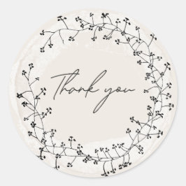 Natur, botanisch, modern Danke Stickers NS15