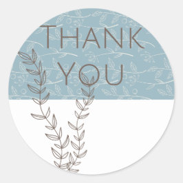 Natur, botanisch, modern Danke Stickers NS16