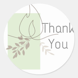 Natur, botanisch, modern Danke Stickers NS6