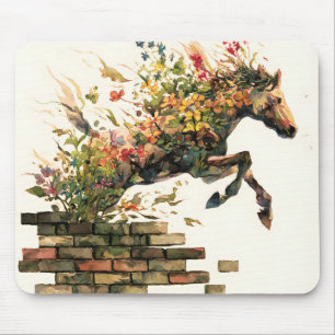 Natur Botanisches Blumenhorse Jumping Mousepad