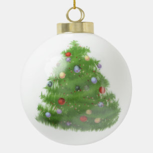 Natur, die stille Hüterin des Lebens. Keramik Kugel-Ornament