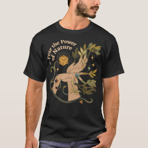Natur Druid Dnd Dice botanische Hände und Sterne F T-Shirt