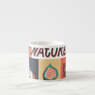Natur-Elemente, Retro-Stil Icons. Espressotasse