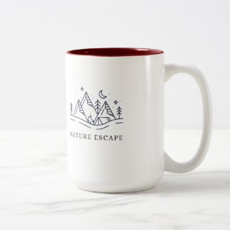 Natur-Escape-Camping-Illustration Zweifarbige Tasse