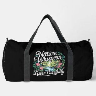 Natur flüstert Hören Sie genau Grün Duffle Bag