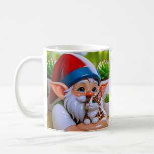 Natur-Gnom-Katze Kaffeetasse
